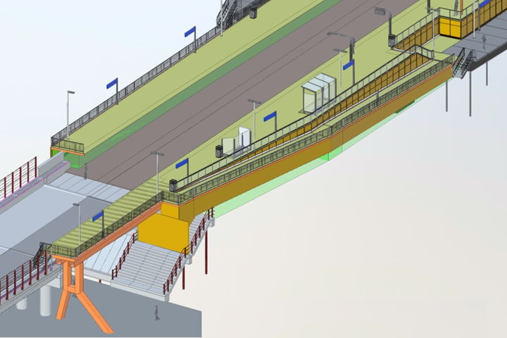 Het perron van lijn 52 komt deels boven de Beethovenstraat
