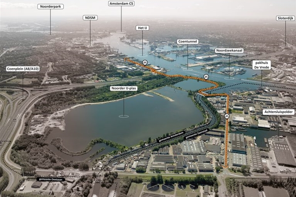 Nieuwe fiets- en wandelroute langs groen en water tussen Amsterdam en Zaandam