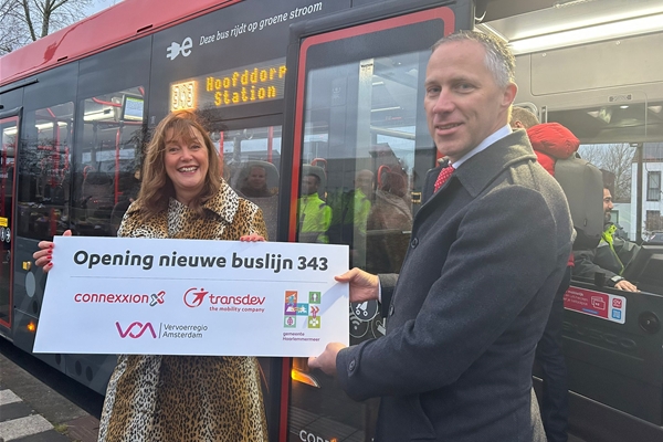 De buslijn 343 wordt geopend