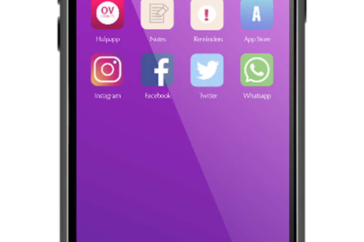 Vanaf het hoofdscherm van de mobiele telefoon kun je doorklikken...