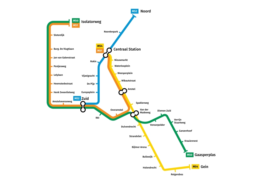 Nieuwe Metronetwerk Amsterdam vanaf december 2027
