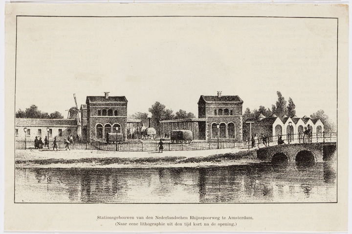 Station Rhijnspoor zoals het in de beginjaren eruit zag.