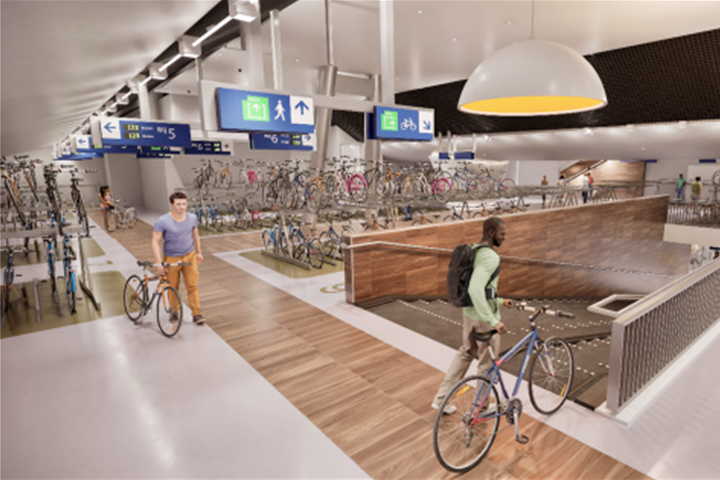 Nieuwe fietsenstalling bij station Bijlmer ArenA