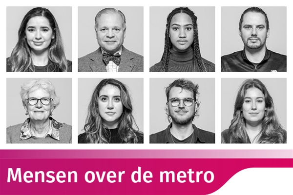 Profielfotos van mensen voor de campagne mensen over metro