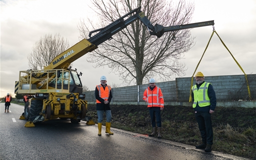 Foto van de start werkzaamheden aan de Uithoornlijn