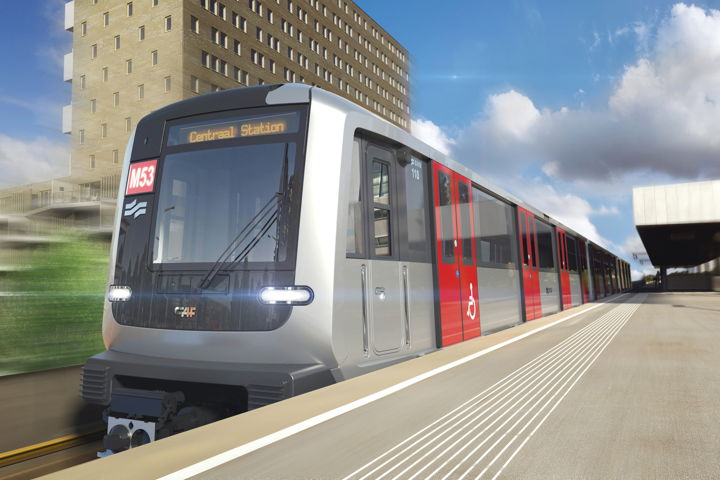 De M7-metro, net zoals de M5-metro 3,00 meter breed.