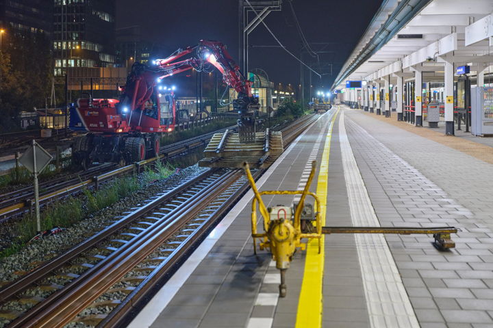 Treinrails wegnemen
