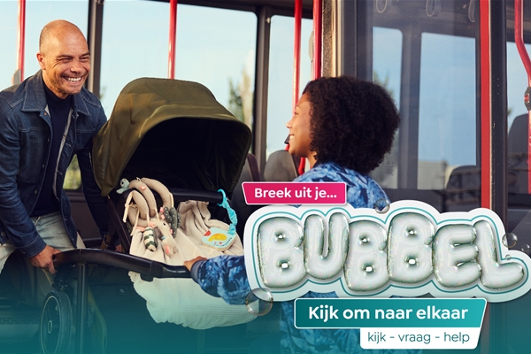 Campagne Breek uit je bubbel: Voor meer en beter hulpgedrag in het ov