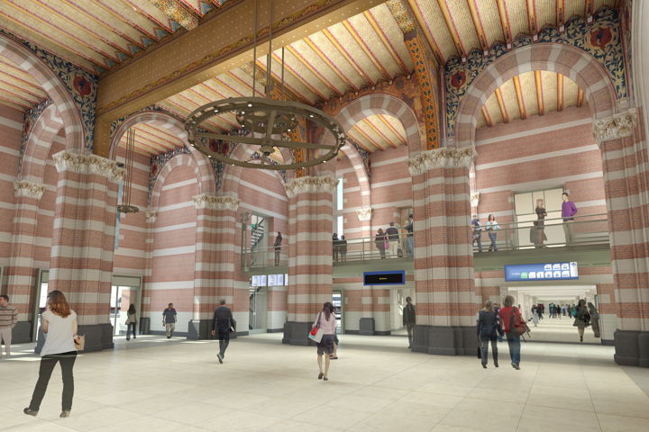 En nog een Artist Impression van een gerenoveerde Cuypershal.
